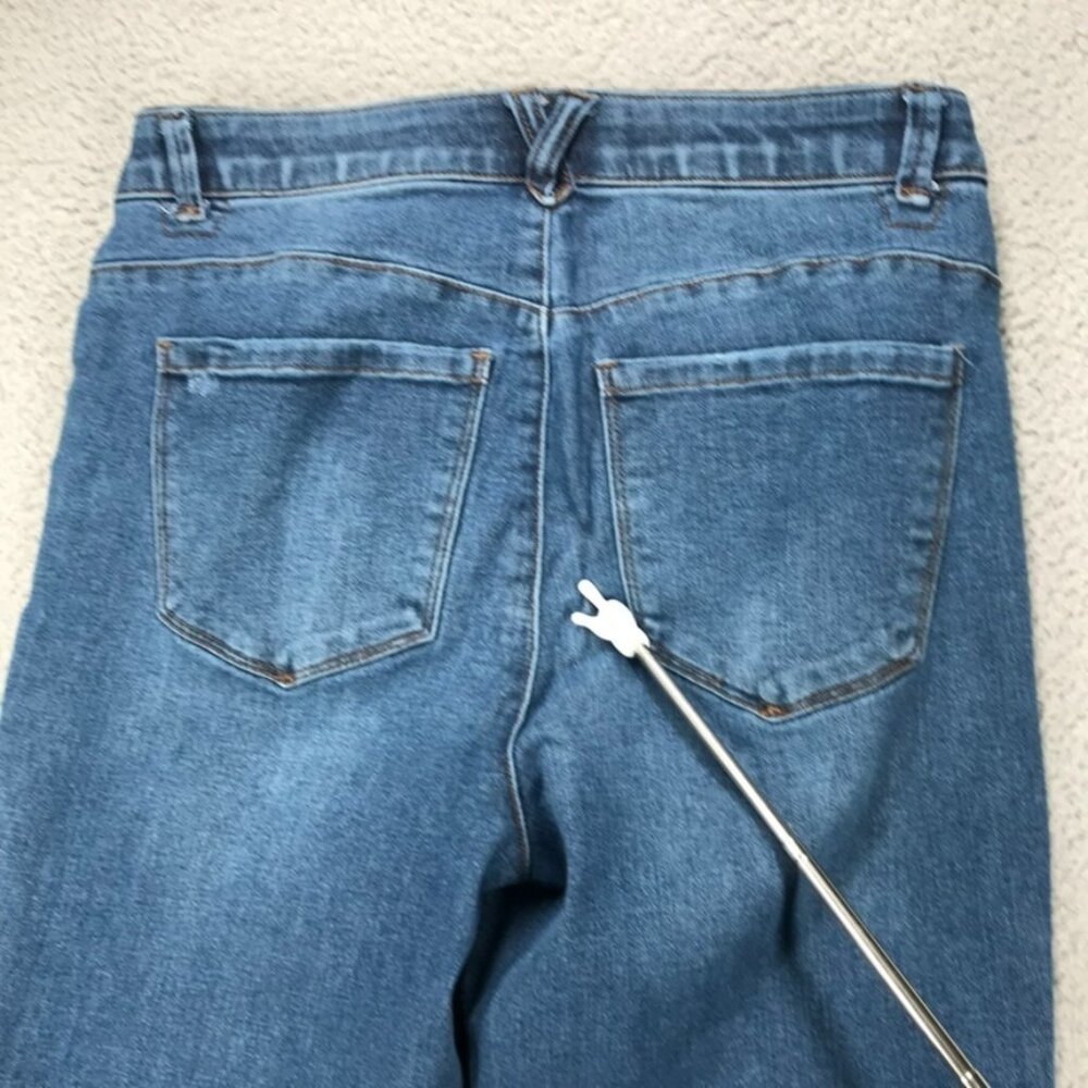 DEMOCRACY Jeans Womens Size 6 Skinny‎ Distressed Mid Rise Raw Hem Stretch Denim - Picture 5 of 15
